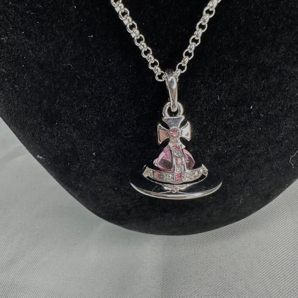 Vivienne Westwood Pink Cross Pendant B 84 C - Picture 6 of 6